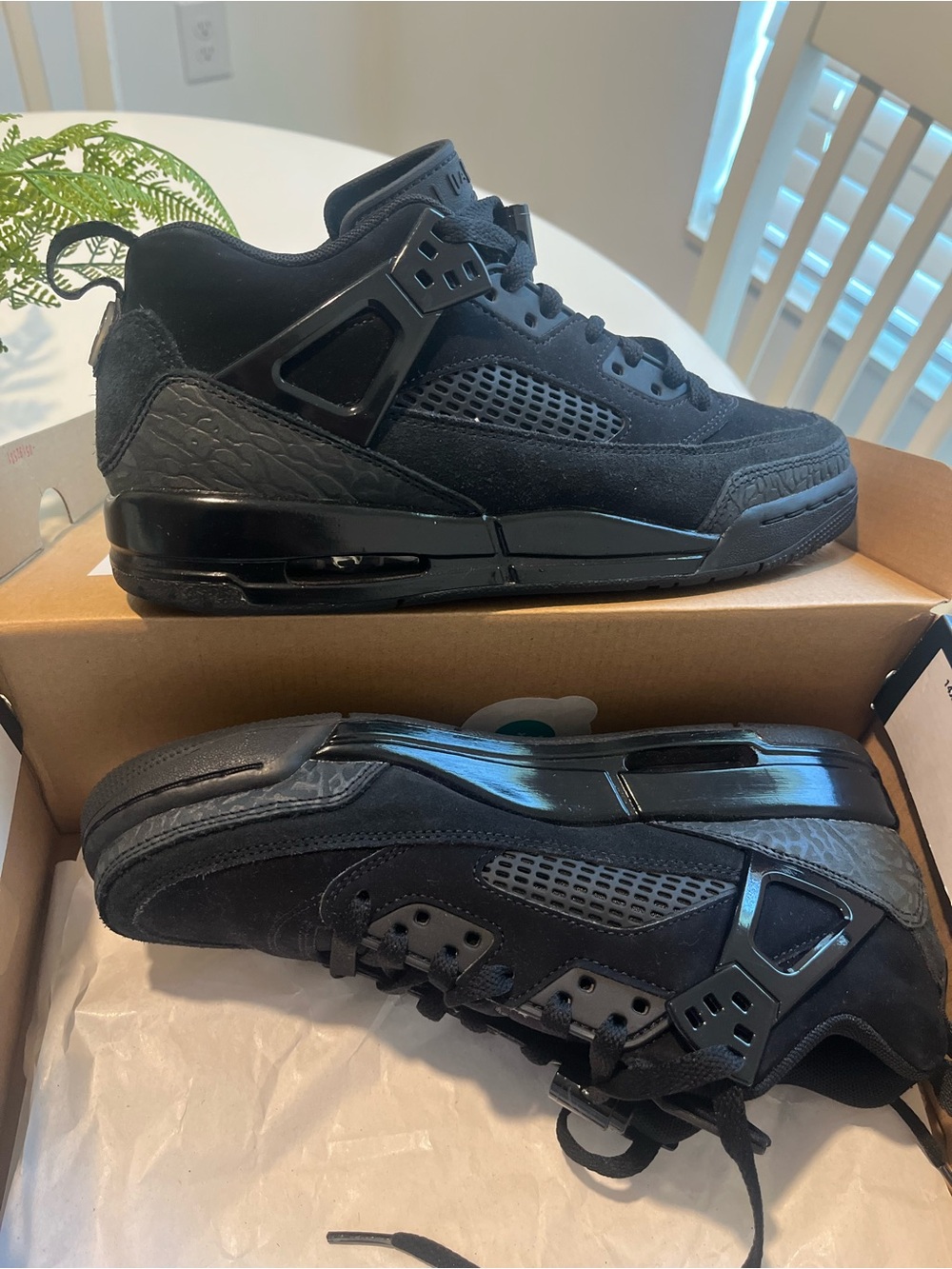Nike Air Jordan Men's Black Suede/Leather Sneaker - Picture 8 of 9